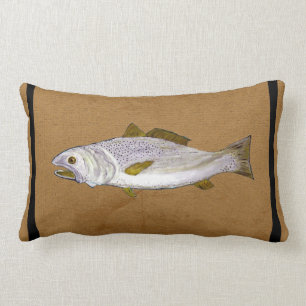 Speckled Trout Lumbar throw pillow