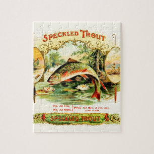 Speckled Trout Vintage Art Jigsaw Puzzle