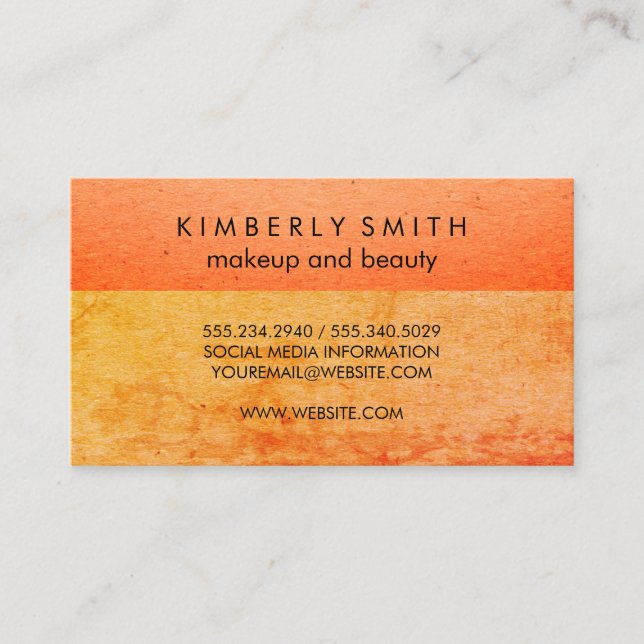 Speckled Two Tone Colour Blocks Business Card (Front)