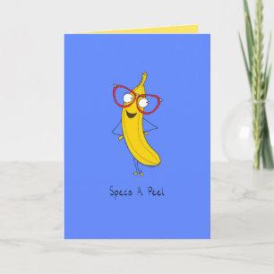 Specs A Peel - Banana with Glasses Greeting Card