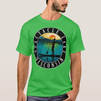 Spectacle Lake Wisconsin Paddleboarding T-Shirt
