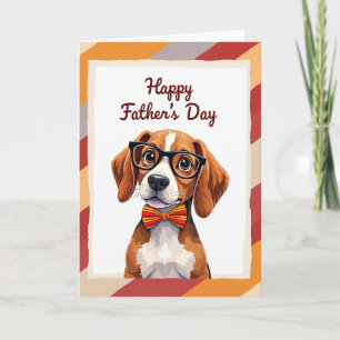 Spectacled Dog Fathers Day Card