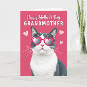 Spectacled Kitty Mothers Day Card