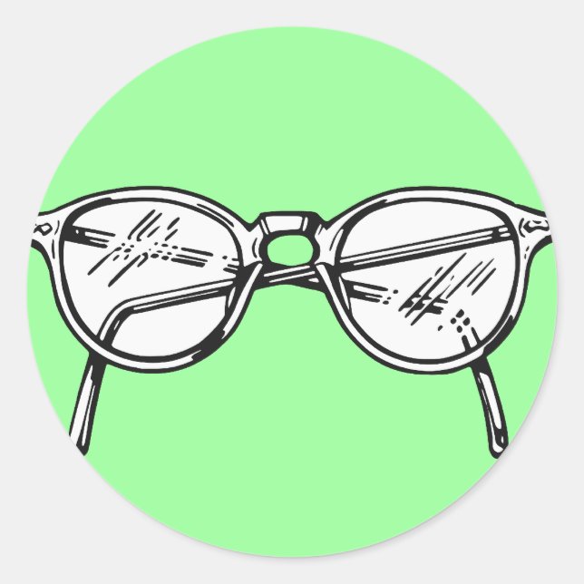 Spectacles Classic Round Sticker (Front)