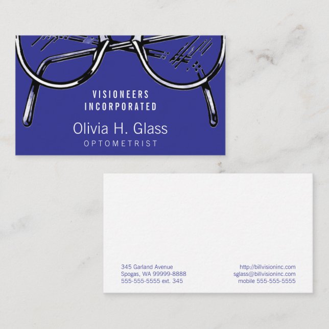 Spectacles Eyewear Optical Vision Business Card (Front/Back)