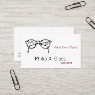 Spectacles Eyewear Optical Vision Business Card