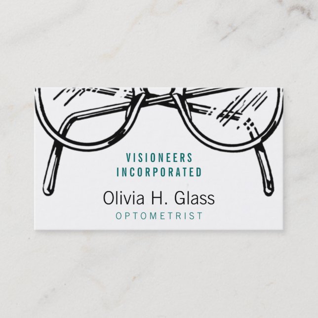 Spectacles Eyewear Optical Vision Business Card (Front)