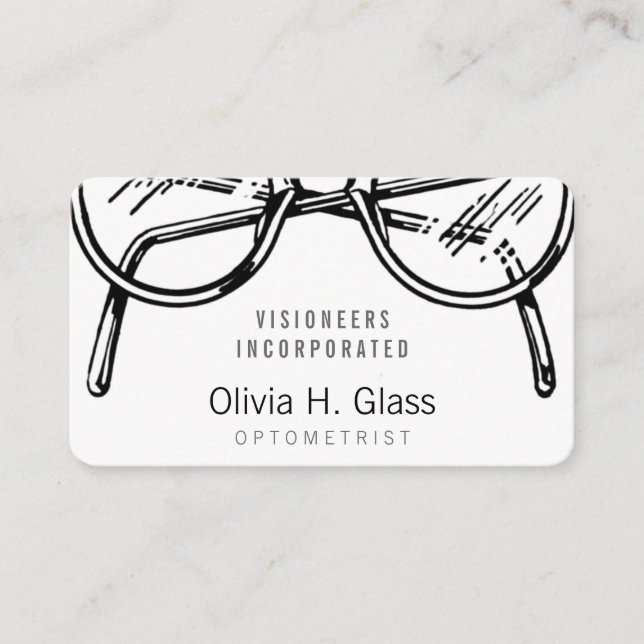 Spectacles Eyewear Optical Vision Business Card (Front)
