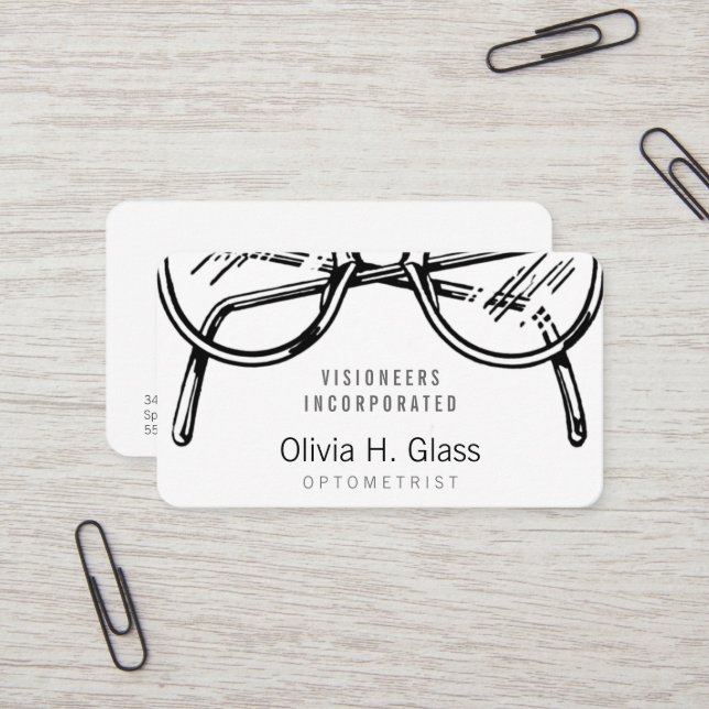 Spectacles Eyewear Optical Vision Business Card (Front/Back In Situ)