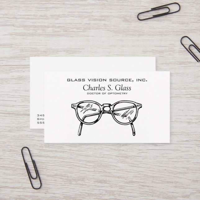 Spectacles Eyewear Optical Vision Business Card (Front/Back In Situ)