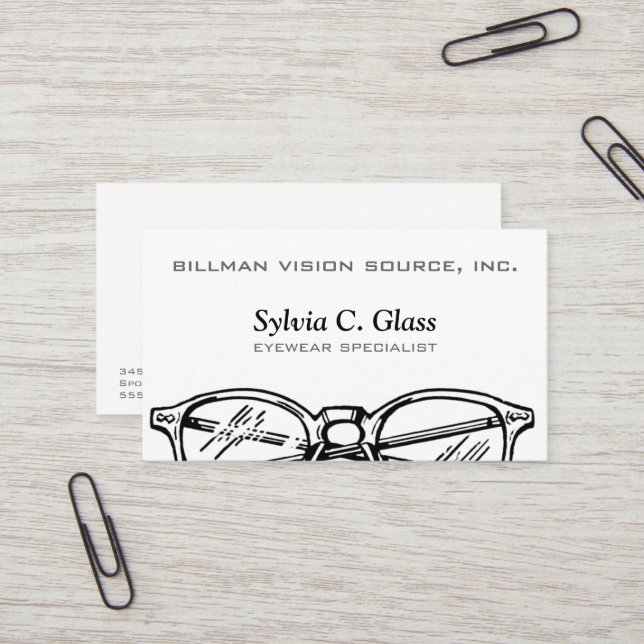 Spectacles Eyewear Optical Vision Business Card (Front/Back In Situ)