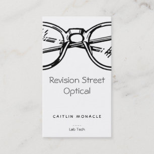 Spectacles Revision Eyewear Optical Vision Business Card