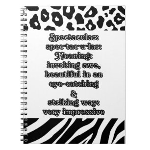 Spectacular: Defintion spec·tac·u·lar Notebook