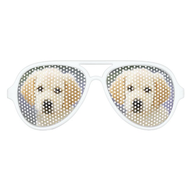 spectacular dog painting aviator sunglasses (Front)