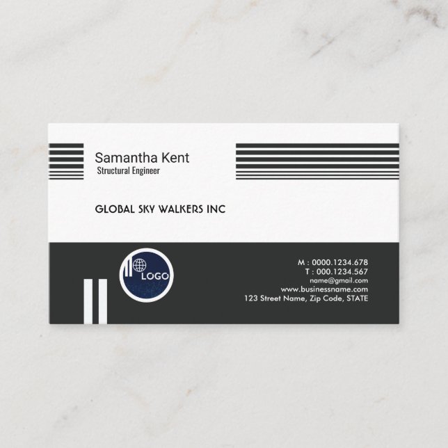 Spectacular Dynamic Black Rebars Business Card (Front)