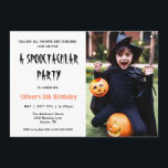 Spectacular Halloween Kids Birthday party Photo  Invitation<br><div class="desc">Funny and cute Spooktacular Birthday party invitation with kids photo.</div>