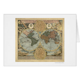 Spectacular Map of the World by Homann 1716