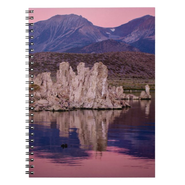 Spectacular Mono Lake In The Shadow Notebook (Front)