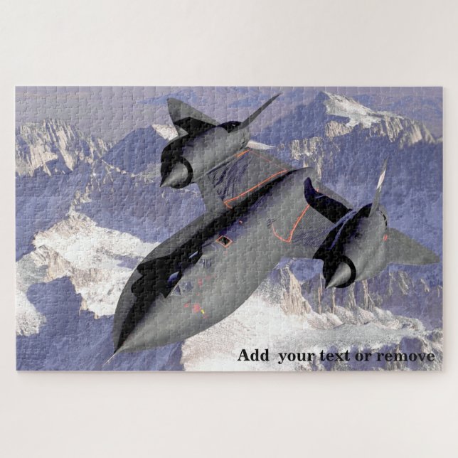 Spectacular photo of Blackbird supersonic fighter, Jigsaw Puzzle (Horizontal)