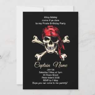  Spectacular Pirate Birthday Party! Invitation