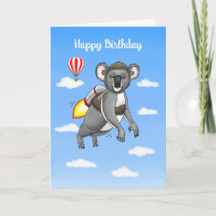 Spectacular Rocket Koala Card