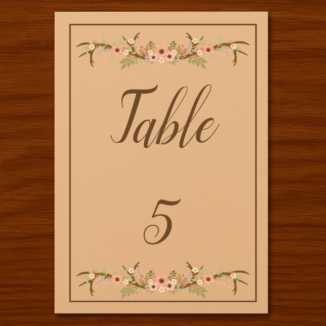 Spectacular Rustic Wedding Table Number (Creator Uploaded)