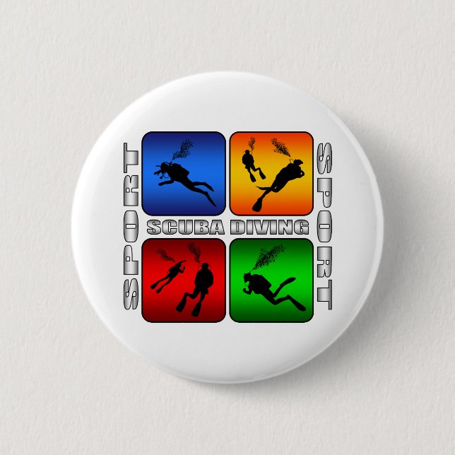 Spectacular Scuba Diving 6 Cm Round Badge (Front)