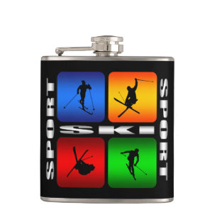 Spectacular Ski Sport Hip Flask