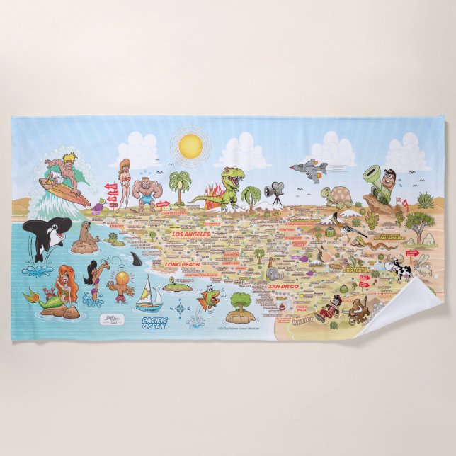 Spectacular Southern California Beach Blanket (Front)