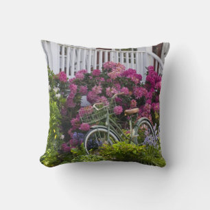 Spectacular spring bloom, whimsical antique cushion