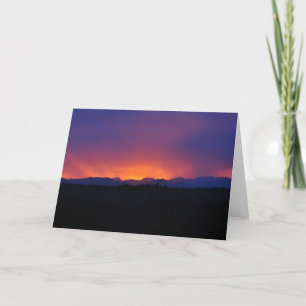 Spectacular Sunset on the Olympic Mountains Art Card