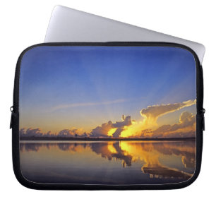 Spectacular Sunset over the Little Muddy River Laptop Sleeve