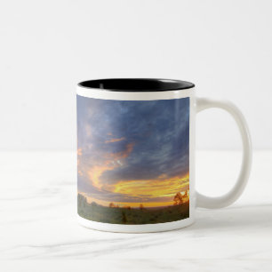 Spectacular sunset skies at Medicine Rocks Two-Tone Coffee Mug