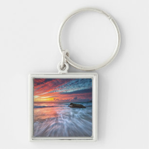 Spectacular Sunset Stone Beach, El Key Ring