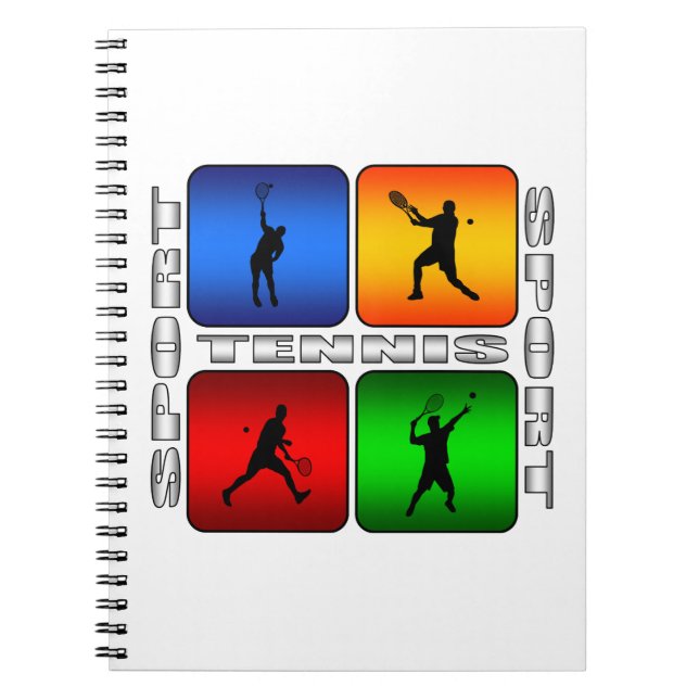 Spectacular Tennis (Male) Notebook (Front)