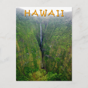 Spectacular waterfall in Molokai, Hawaii Postcard