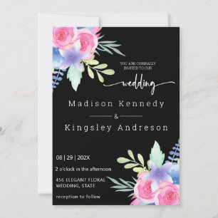 Spectacularly Elegant Simple Floral Luxurious Invitation