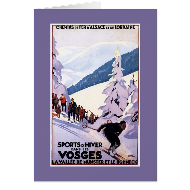 Spectators Watching Skier Poster (Front)