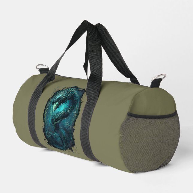 Spectral Coil Cyberpunk Serpent Duffel Bag (Right Corner)