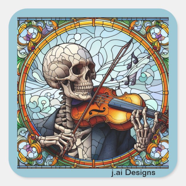 Spectral Fiddler Square Sticker (Front)