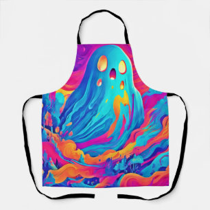 Spectral Ghost Halloween Art Apron