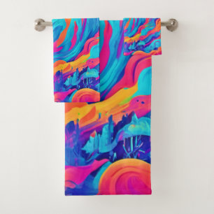 Spectral Ghost Halloween Art Bath Towel Set