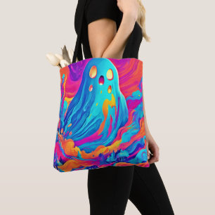 Spectral Ghost Halloween Art Tote Bag