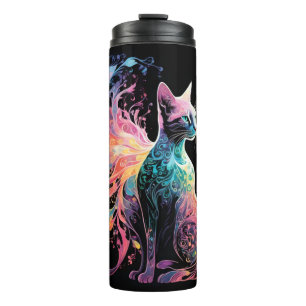 Spectral Holographical Cat: A Prism of Elegance Thermal Tumbler