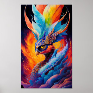 Spectral Peacock - Vibrant and Majestic Poster