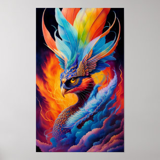 Spectral Peacock - Vibrant and Majestic Poster