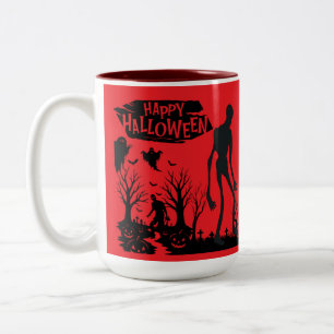 Spectre's Harvest Festival bright red Two-Tone Coffee Mug