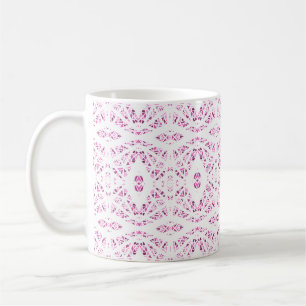Spectroscopic Pink White Abstract Gouache Art Coffee Mug