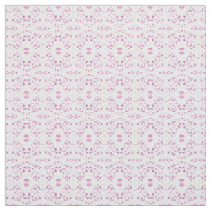 Spectroscopic Pink White Abstract Gouache Art Fabric