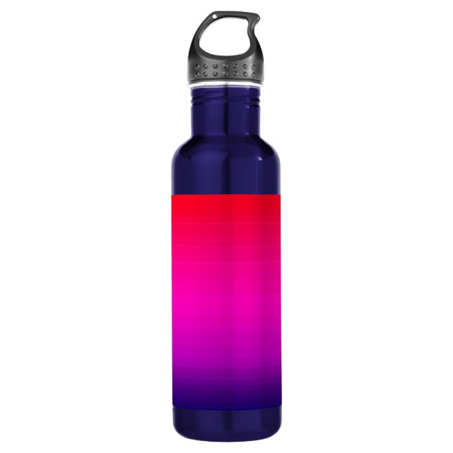 Spectrum Blended Horizontal Blue Purple Pink Red 710 Ml Water Bottle (Front)